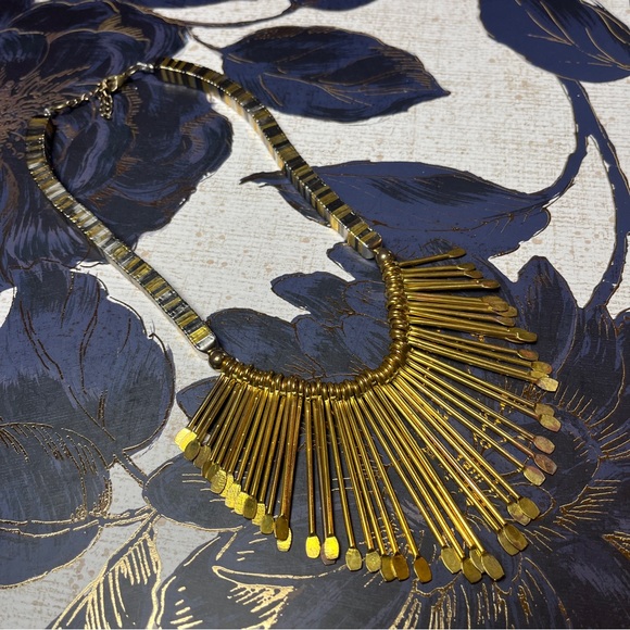 Vintage Jewelry - Vintage Ali-Khan New York Gold Egyptian Revival Oversized Statement Necklace D1